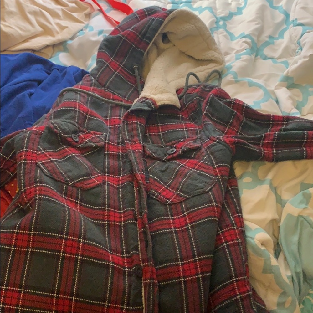 button up hoodie sweater